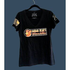 GRUNT STYLE- WOMENS BLACK GRAPHIC CREW NECK SHORT SLEEVE T-SHIRT SIZE LARGE